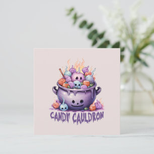Candy Cauldron - Pastel Lila Halloween-Leckereien