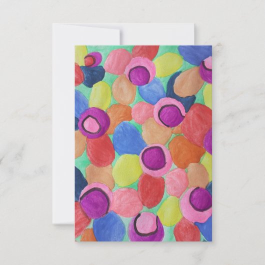 Candy Cfarbene Blume Flat Card Karte (Vorderseite)