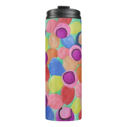 Candy Cfarbred Blume Thermosbecher (Vorderseite)