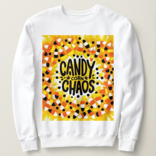 Candy Chaos: Halloween Krawatte Dye Sweatshirt (Design vorne)