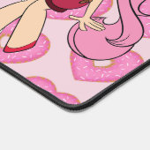 Candy Chibi with Heart-Shaped Dounts Desk Mat Schreibtischunterlage (Ecke)