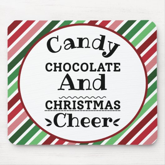 Candy Chocolate und Weihnachtsschmuck Mousepad (Vorne)