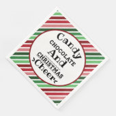Candy Chocolate und Weihnachtsschmuck Serviette (Ecke)
