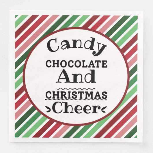 Candy Chocolate und Weihnachtsschmuck Serviette (Vorderseite)