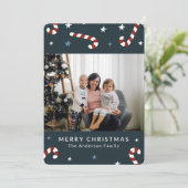 Candy Christmas Grußkarte Feiertagskarte (Stehend Vorderseite)