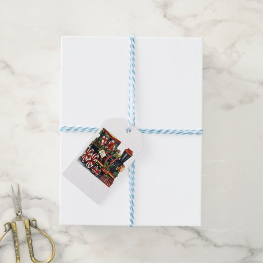 Candy Christmas Train Geschenkanhänger (Mit Garn)