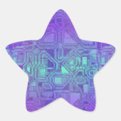 candy circuits - berry blue : Stern-Aufkleber (Vorderseite)