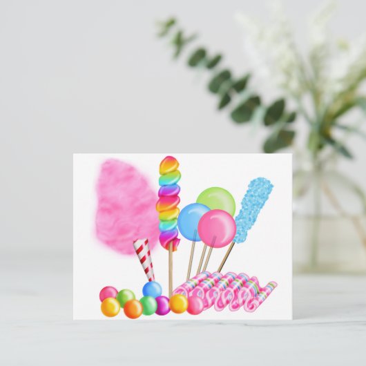 Candy Circus Postkarte (Stehend Vorderseite)