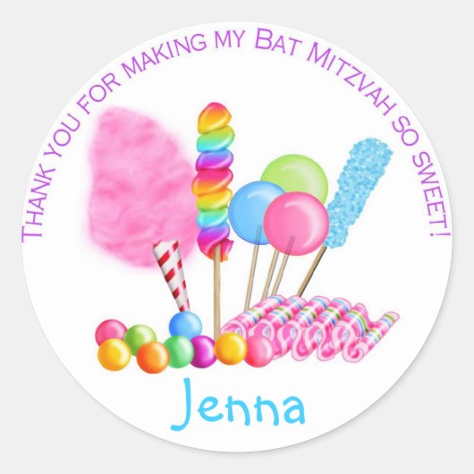Candy Circus Stickers - Bat Mitzvah (Vorderseite)