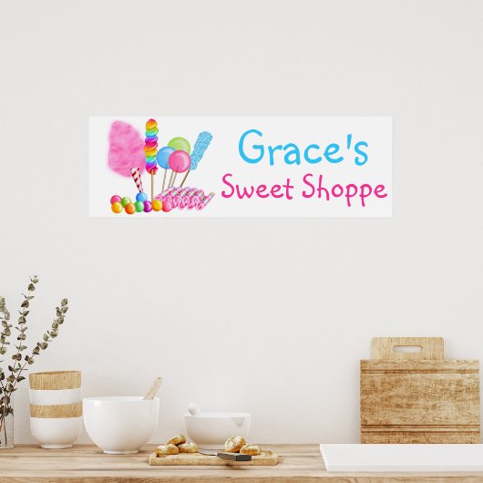Candy Circus Sweet Shoppe Banner Poster (Küche)