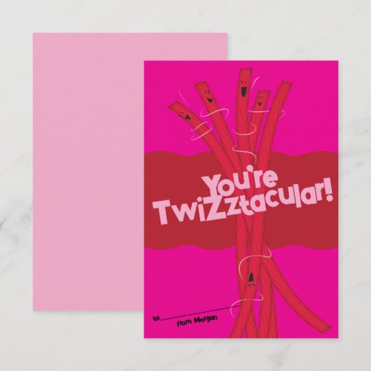 Candy Classroom Valentine Karten (Vorne/Hinten)