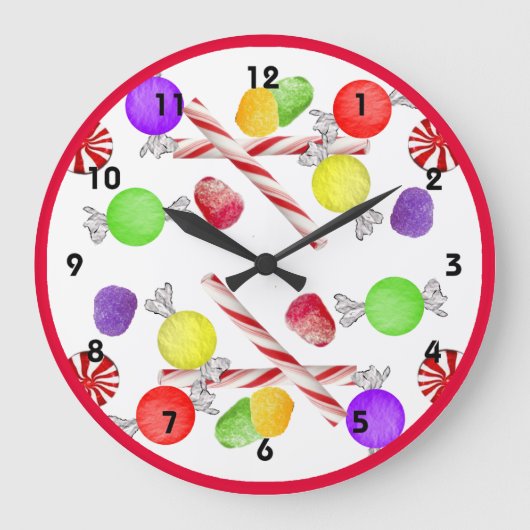 Candy Clock Große Wanduhr (Vorderseite)