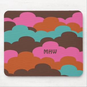 Candy Clouds benutzerdefiniertes Monogramm-Mousepa Mousepad