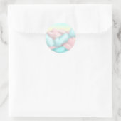 Candy Clouds Runder Aufkleber (Tasche)