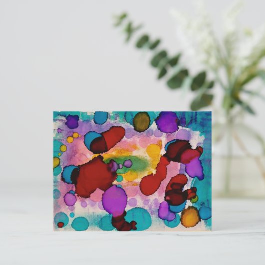 Candy Clown Postkarte (Stehend Vorderseite)