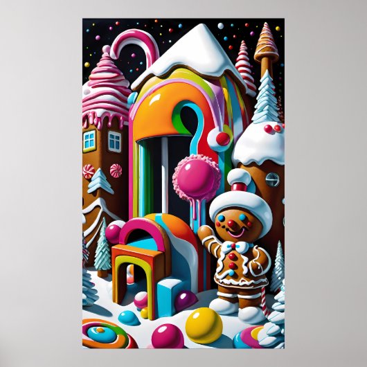 Candy Coated Christmas Greeter - Ken Gage Art Poster (Vorne)