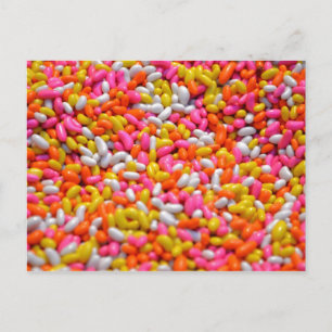 Candy Coated Licorice Bits Postkarte