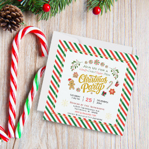 Candy Coated Sugar Plum Weihnachtszeit Party Einla Einladung