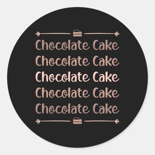 Candy Cocoa Chocolate Cake Day Süßes Geschenk Idee Runder Aufkleber (Vorderseite)