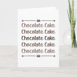 Candy Cocoa Chocolate Cake Day Süßes Liebe Geschen Karte