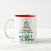 Candy Coffee Frohe Weihnachten Tree Dekoration Tas Zweifarbige Tasse (Links)
