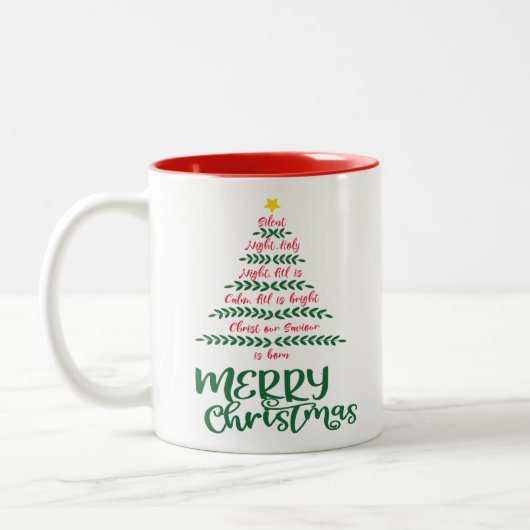 Candy Coffee Frohe Weihnachten Tree Dekoration Tas Zweifarbige Tasse (Links)