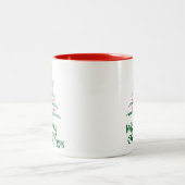 Candy Coffee Frohe Weihnachten Tree Dekoration Tas Zweifarbige Tasse (Mittel)