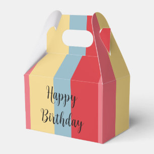 Candy Color Striped Favor Box Geschenkschachtel