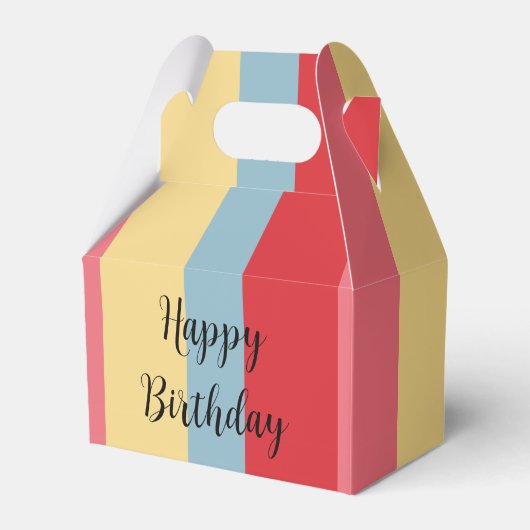Candy Color Striped Favor Box Geschenkschachtel (Vorderseite)