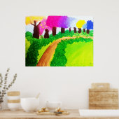 Candy Color Trees - Value Poster (Küche)