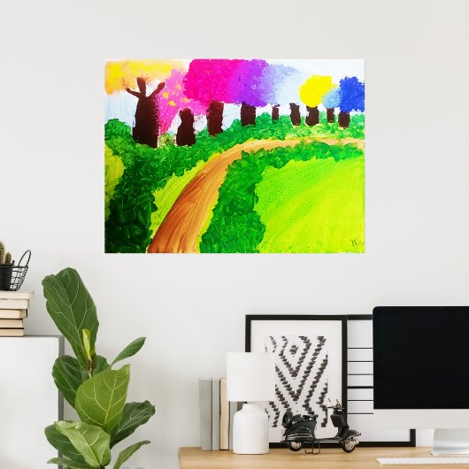 Candy Color Trees - Value Poster (Heimbüro)