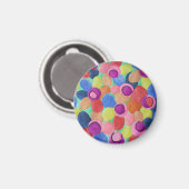 Candy Colored Blume Magnet (Vorderseite/Rückseite)
