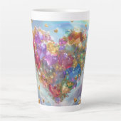 Candy Colored Crystal Heart Digitale Kunst Milchtasse (Vorderseite)