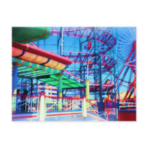 Candy Colored Vintag Rollercoaster