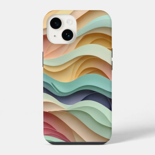 Candy Colored Wavy Stripes iPhone Hülle (Rückseite)