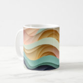 Candy Colored Wavy Stripes Kaffeetasse (Vorderseite Links)