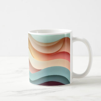 Candy Colored Wavy Stripes Kaffeetasse