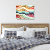 Candy Colored Wavy Stripes Leinwanddruck (Insitu (Schlafzimmer))