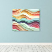 Candy Colored Wavy Stripes Leinwanddruck (Insitu (Holzboden))