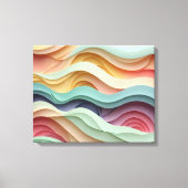 Candy Colored Wavy Stripes Leinwanddruck (Vorderseite)