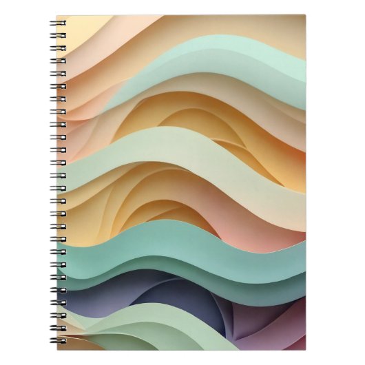 Candy Colored Wavy Stripes Notizblock (Vorderseite)