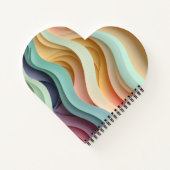 Candy Colored Wavy Stripes Notizblock (Rückseite)