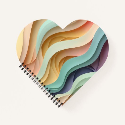 Candy Colored Wavy Stripes Notizblock (Vorderseite)