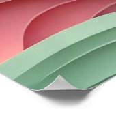 Candy Colored Wavy Stripes Poster (Ecke)