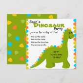 Candy Colors Dino Einladung (Vorne/Hinten)