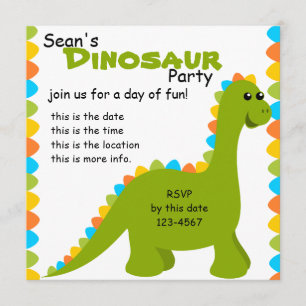 Candy Colors Dino Einladung