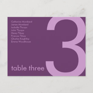 Candy Colors Purple & Orchid Guest Seating Postkarte