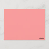 Candy Colors Rosa Gästebett Postkarte (Rückseite)