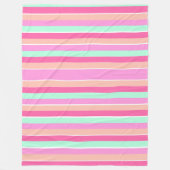 Candy Colors Stripes Fleecedecke (Vorderseite)