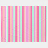 Candy Colors Stripes Fleecedecke (Vorderseite (Horizontal))